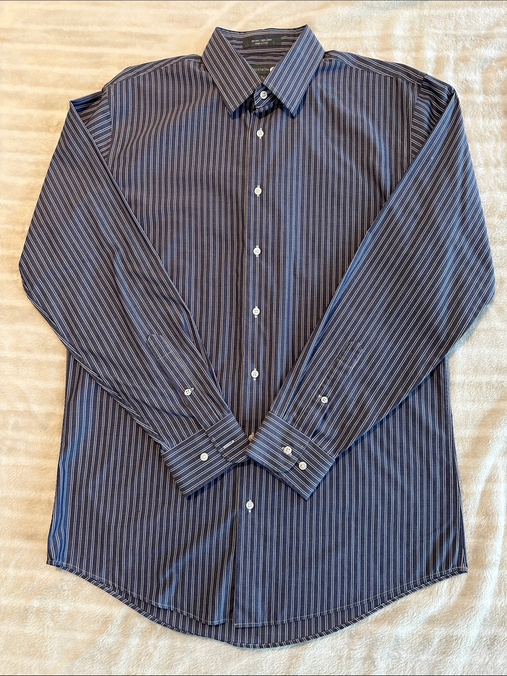 Nordstrom Blue Striped Dress Shirt